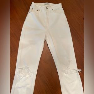 Abercrombie & Fitch Ripped White Jeans